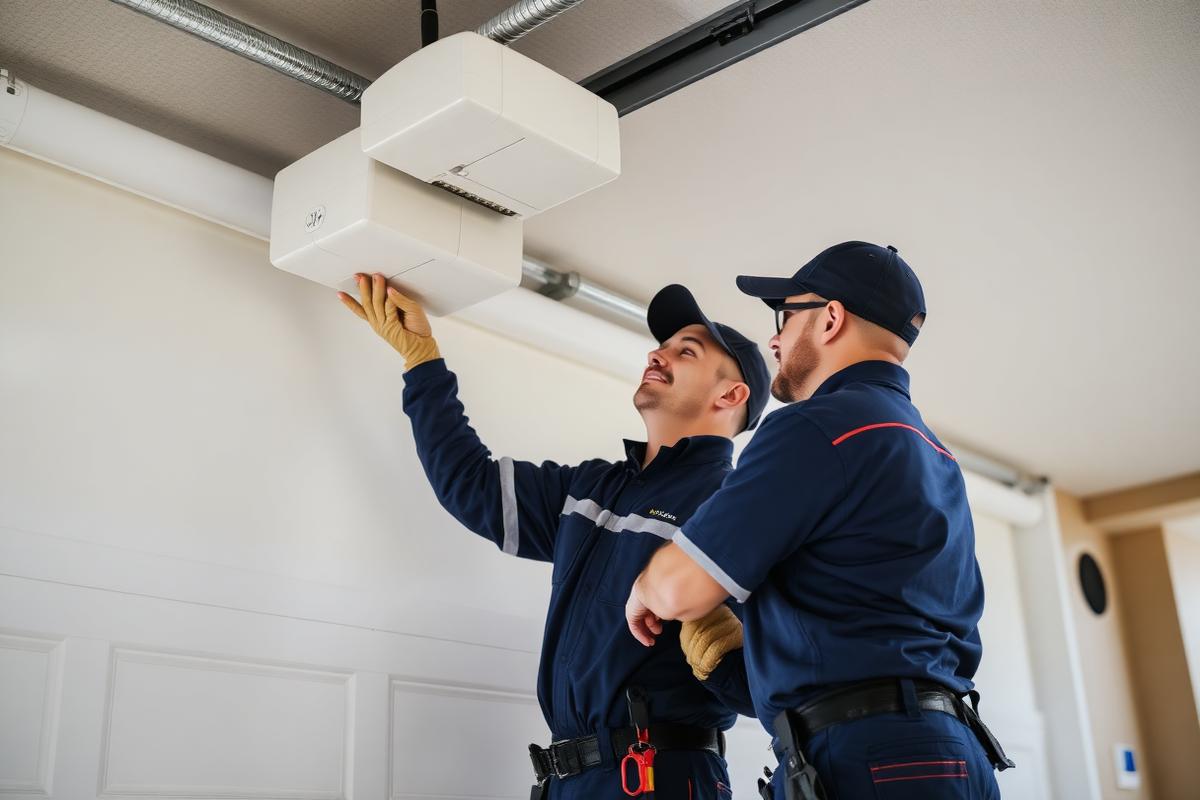 Garage Door Wallingford professional team installing garage door opener